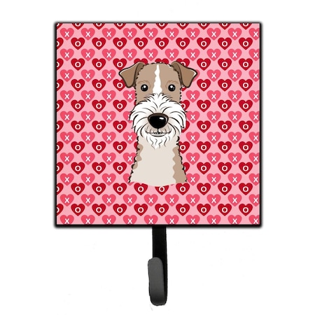 Carolines Treasures Wire Haired Fox Terrier Hearts Leash or Key Holder BB5317SH4